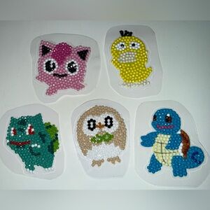 3 for $6 Pokemon Stickers - Rowlet, Bulbasaur, Jigglypuff, Squirtle, Psyduck